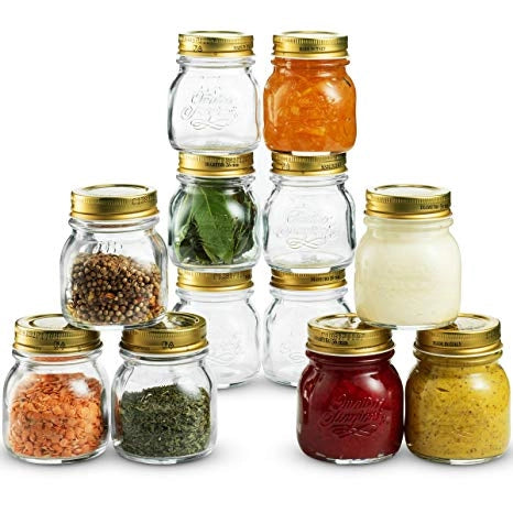 12 BARATTOLI 150CC QUATTRO STAGIONI BORMIOLI VASO PER CONSERVE CON 12 TAPPI INCLUSI