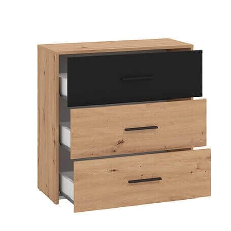 comò tre cassetti moderno minimal in legno cm 80 6x33 2x80 5 h - TIMBER