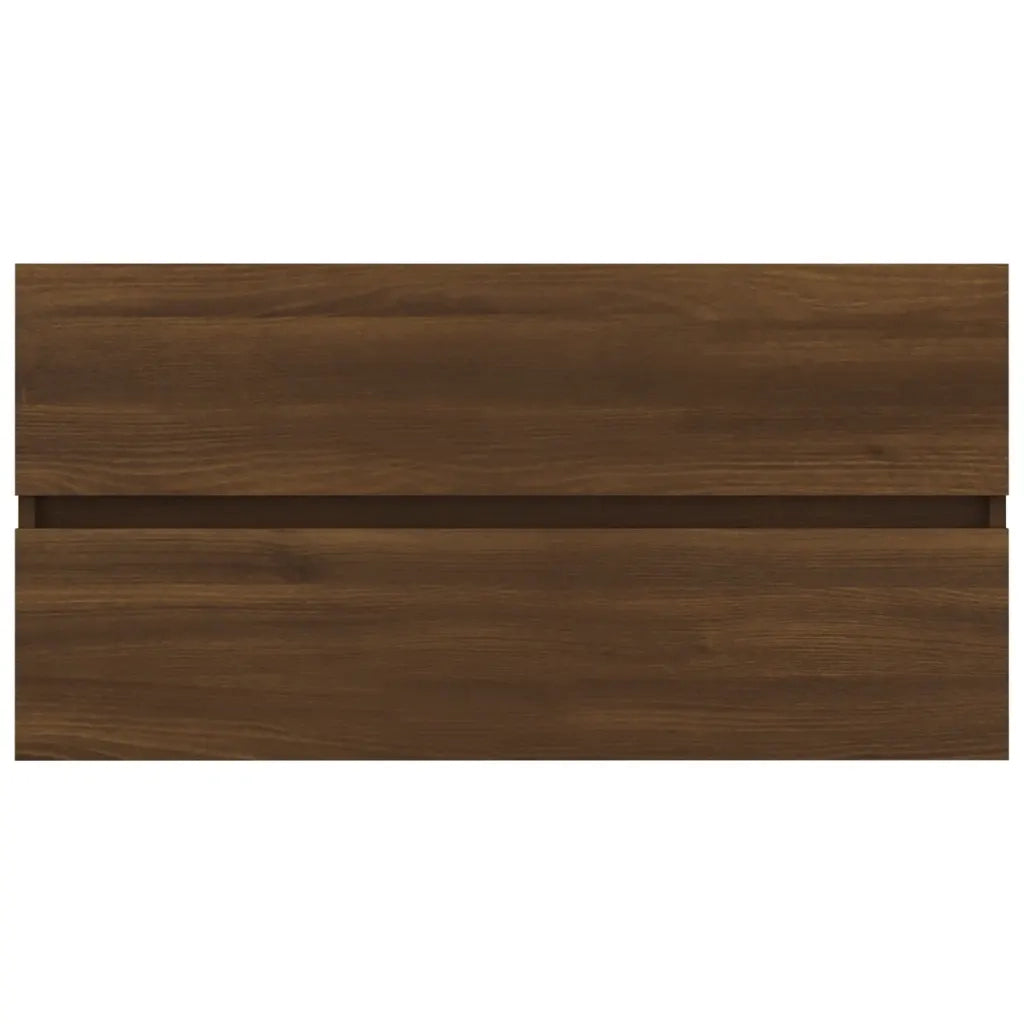 Mobile Lavabo Rovere Marrone 90x38,5x45 cm in Legno Multistrato 815656