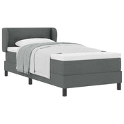 Letto singolo | Letto per adulti | Letto a molle con materasso Grigio scuro 90 x 190 cm Tessuto