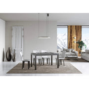 Tavolo allungabile 120/380x90 cm Everyday telaio Antracite - Cemento
