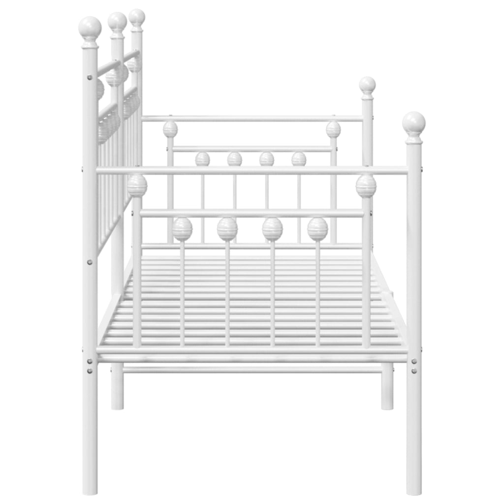 Struttura Letto Giornaliero Bianca 80x200 cm in Acciaio