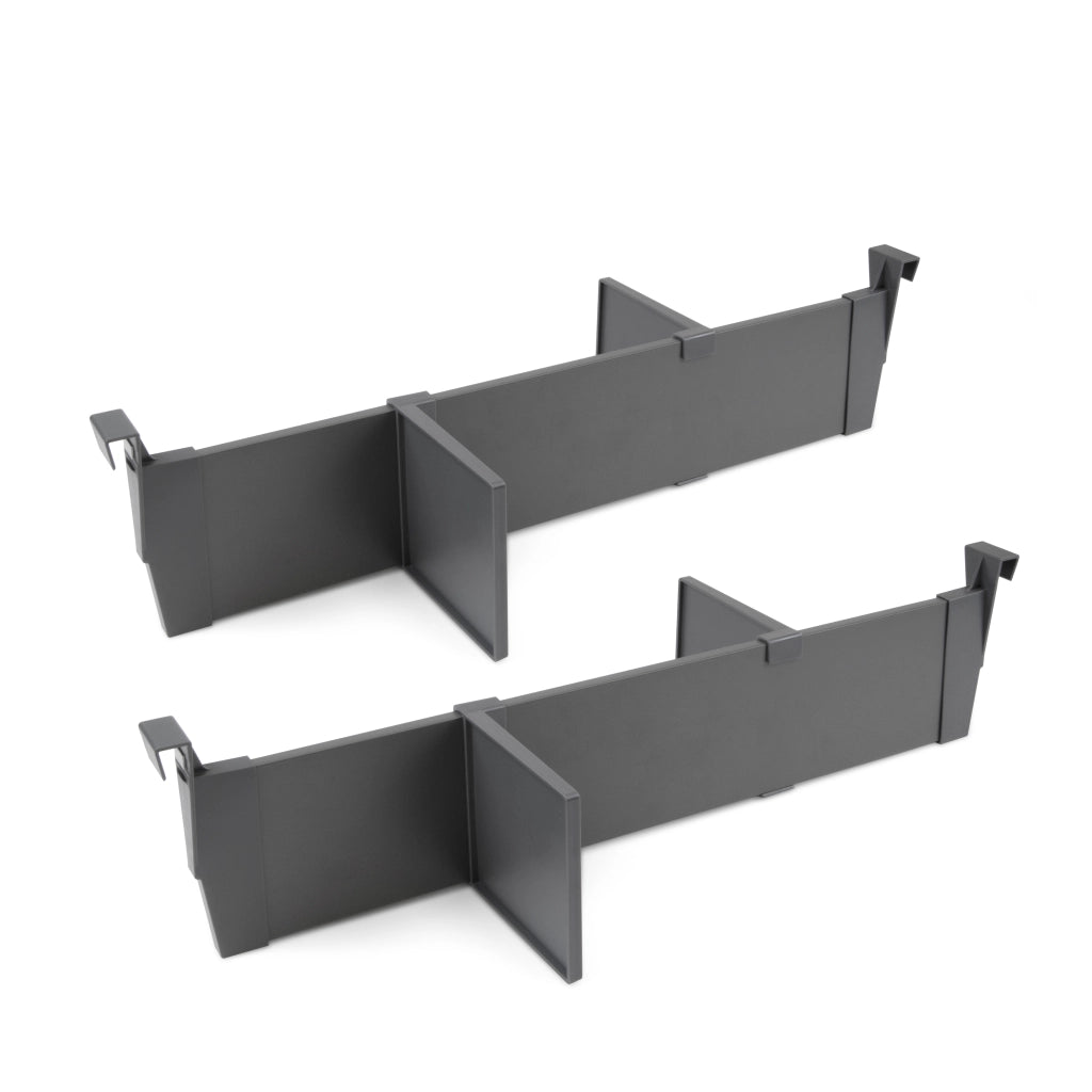 Emuca Set di divisori per interni dei casseti Vertex-Concept, 600, Grigio antracite, Alluminio e Tecnoplastica, 1 u.