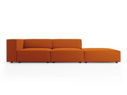 Cosmopolitan Design - Divano destro "Arendal" 4 posti in velluto terracotta 