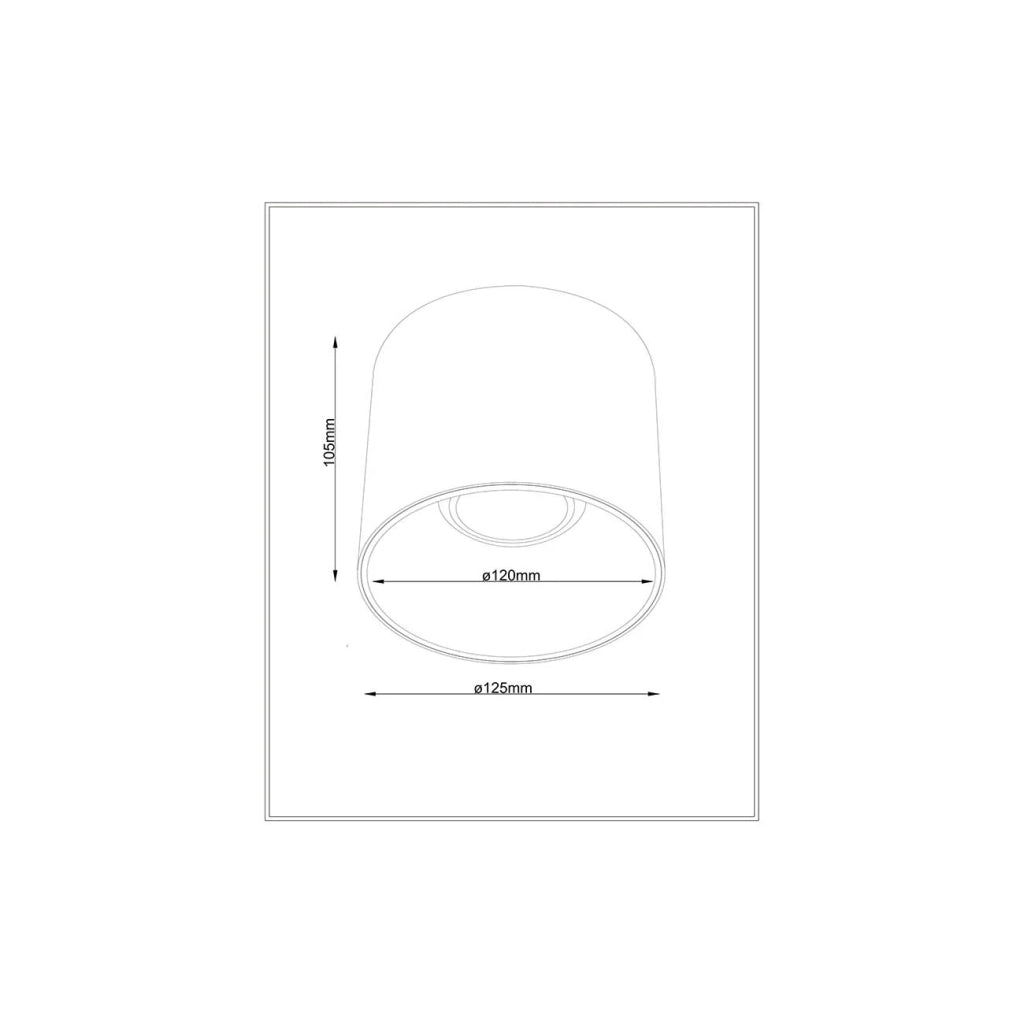 Lampada A Soffitto Alfa Led Alluminio Nero Led Integrato 25W Ip20 4000K D12,5
