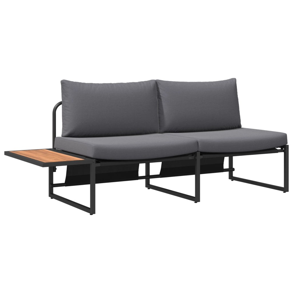Set divano da giardino a 3 pezzi con cuscini antracite