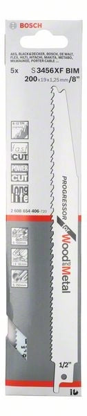 2608654406 - Set 5 lame per sega a gattuccio S 3456 XF Progressor for Wood and Metal
