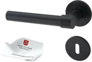 Cerniere rotonde per porte interne - nero opaco - Ø 53 x 6 mm