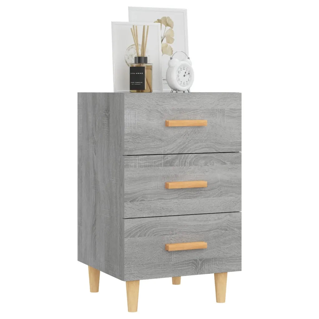 Comodino Grigio Sonoma 40x40x66 cm in Legno Multistrato cod mxl 30616