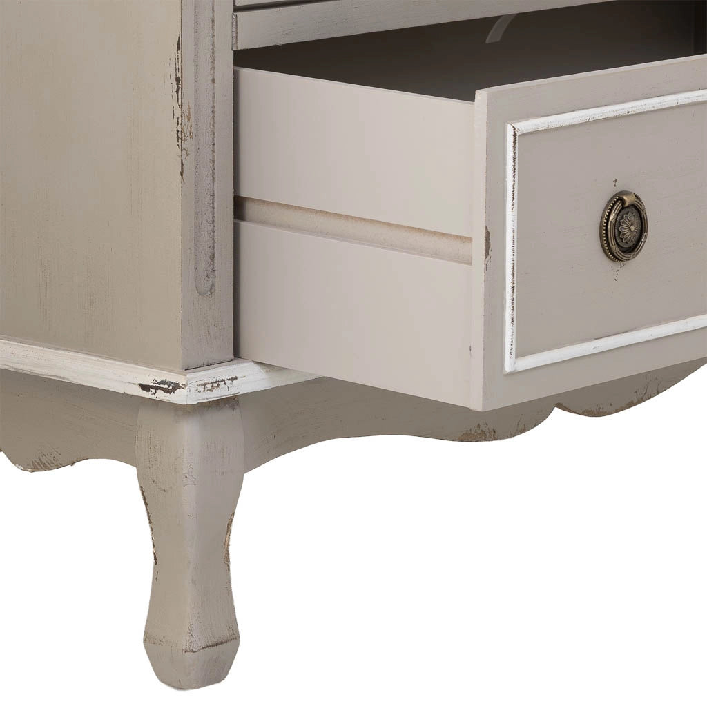 Vetrina in legno con 1 cassetto e 2 ante 80x42x148h cm