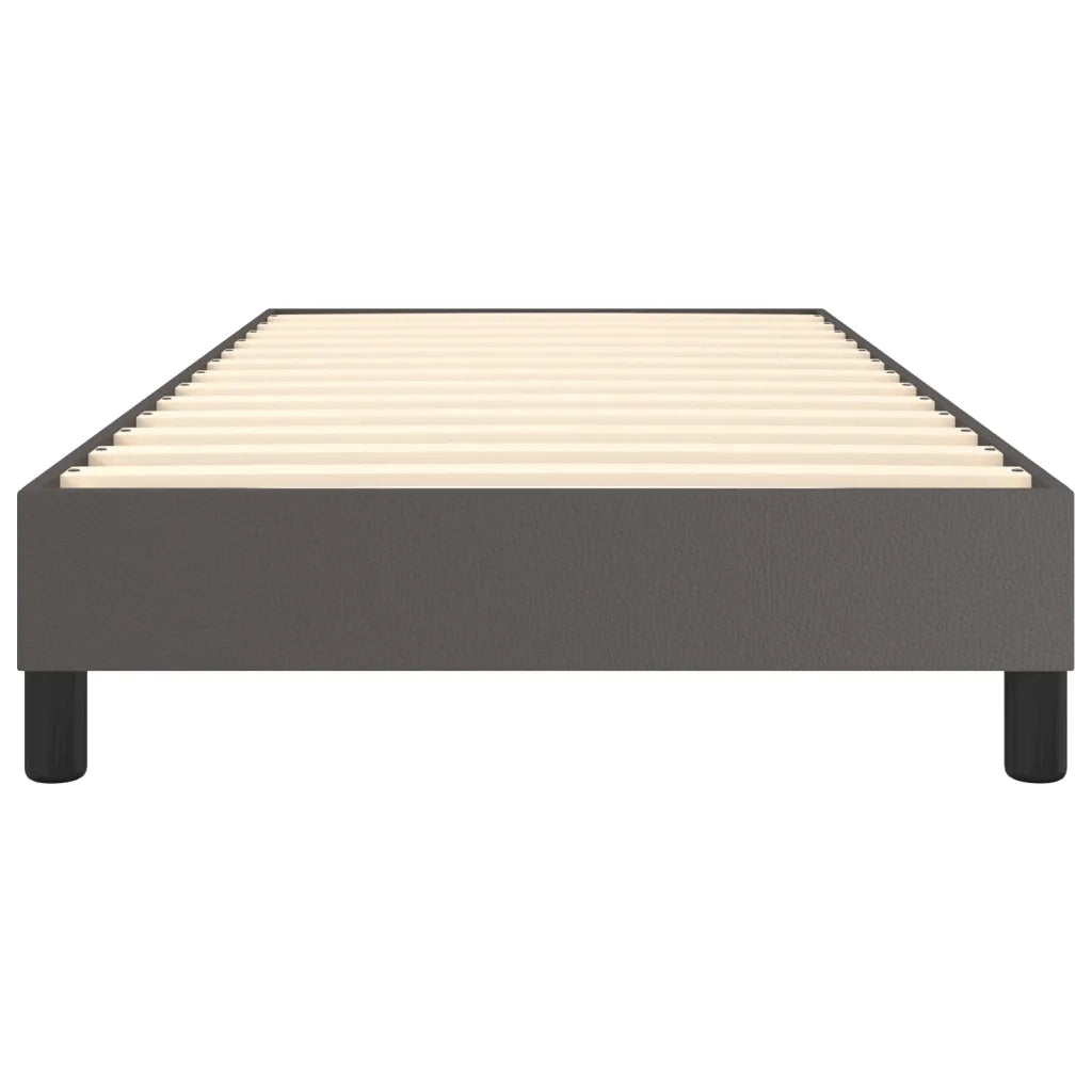Struttura Letto a Rete a Molle-Giroletto Grigio 100x200 cm in Similpelle 143848