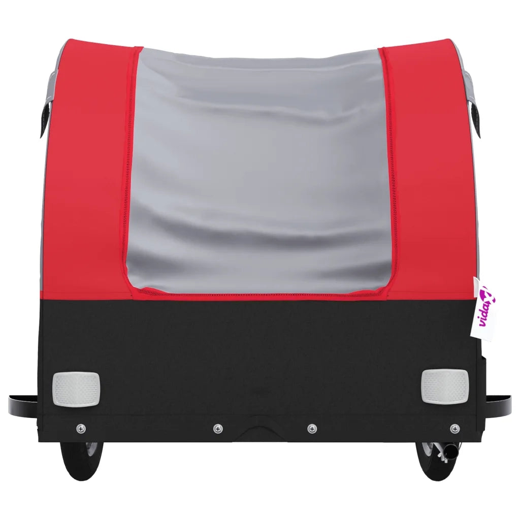 Rimorchio da Bici Nero e Rosso 45 kg in Ferro 94132