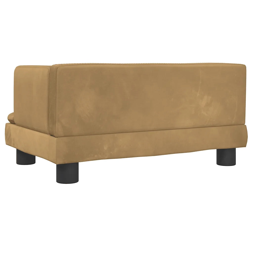 Divano | Divano da soggiorno | Sofa per Bambini Marrone 60x40x30 cm in Velluto