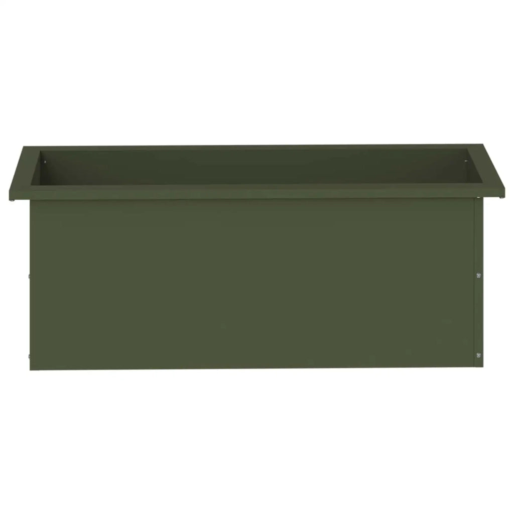 Fioriera da giardino con LED Verde Oliva 30 x 80 x 30 cm 8008104