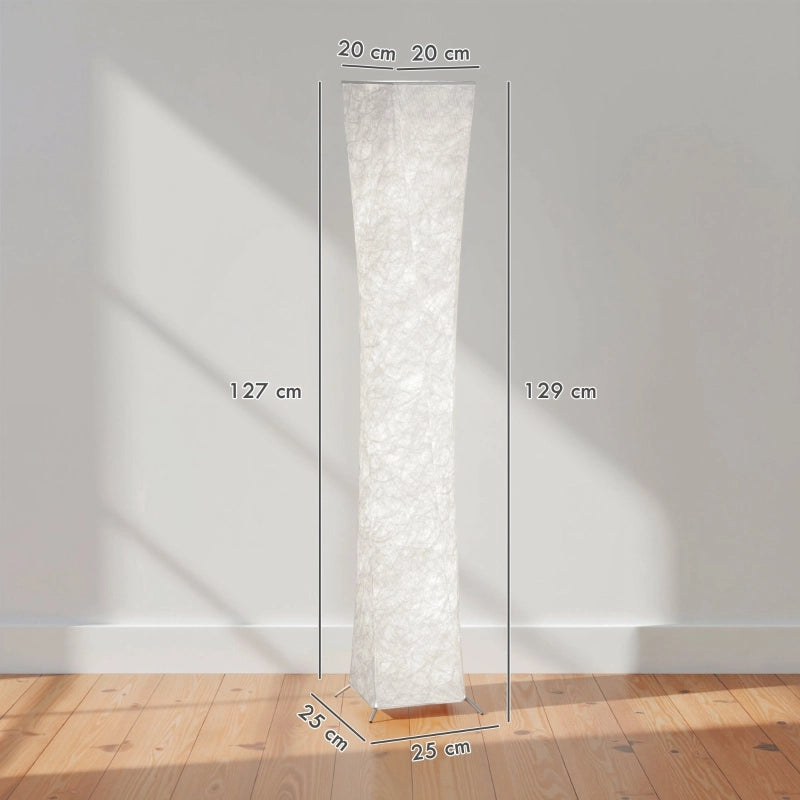 Lampada da terra con paralume in carta, interruttore a pedale, 3 livelli di luminosit¨¤, luce bianca