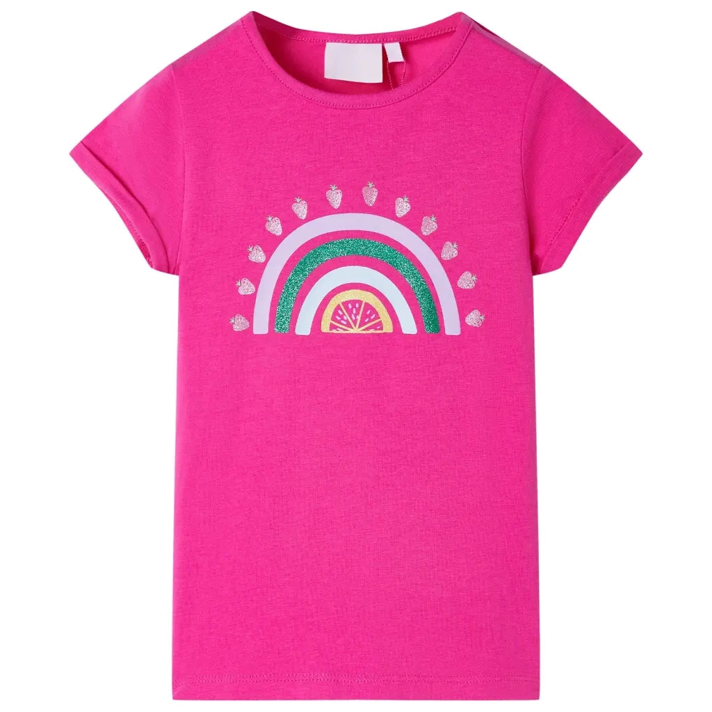 Maglietta da Bambina Rosa Scuro 128cod mxl 85462