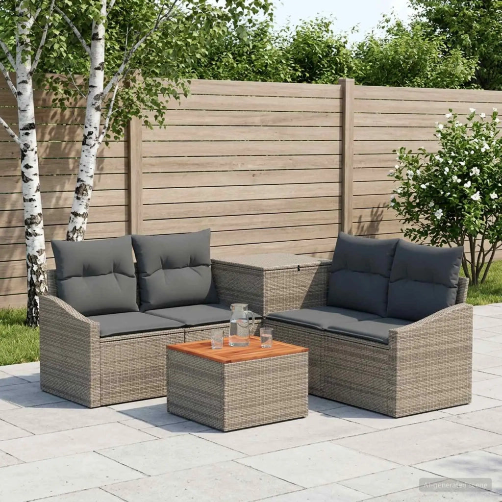 Set di divani 6 pz Grigio e Grigio Scuro 3447302