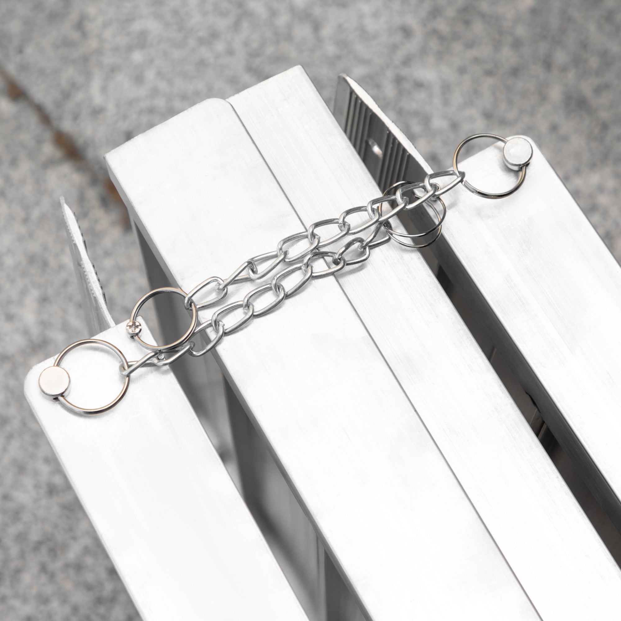 Rampa Pieghevole per Sedia a Rotelle 183x73.5 cm con Rivestimento Antiscivolo e Bordi di Sicurezza in Alluminio Nero