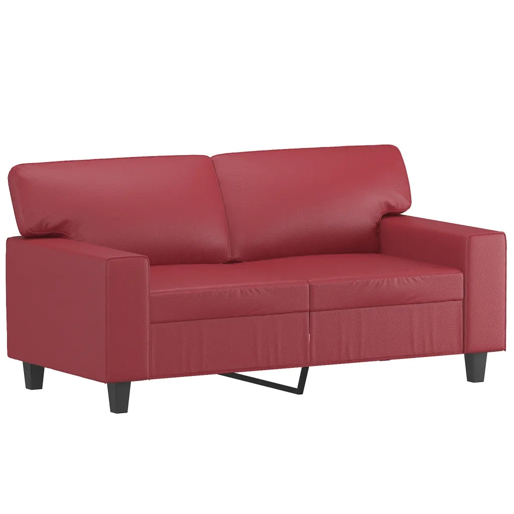 Set di Divani 3 pz Rosso Vino in Similpelle 3201922
