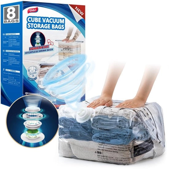 Pacchetto di 5 sacchetti a vuoto appesi per abbigliamento, dispositivo a vuoto per la conservazione di abbigliamento, sacchetti a vuoto spazievuoto per abbigliamento per pacchi, giacche, giacche (110 x 70 cm)