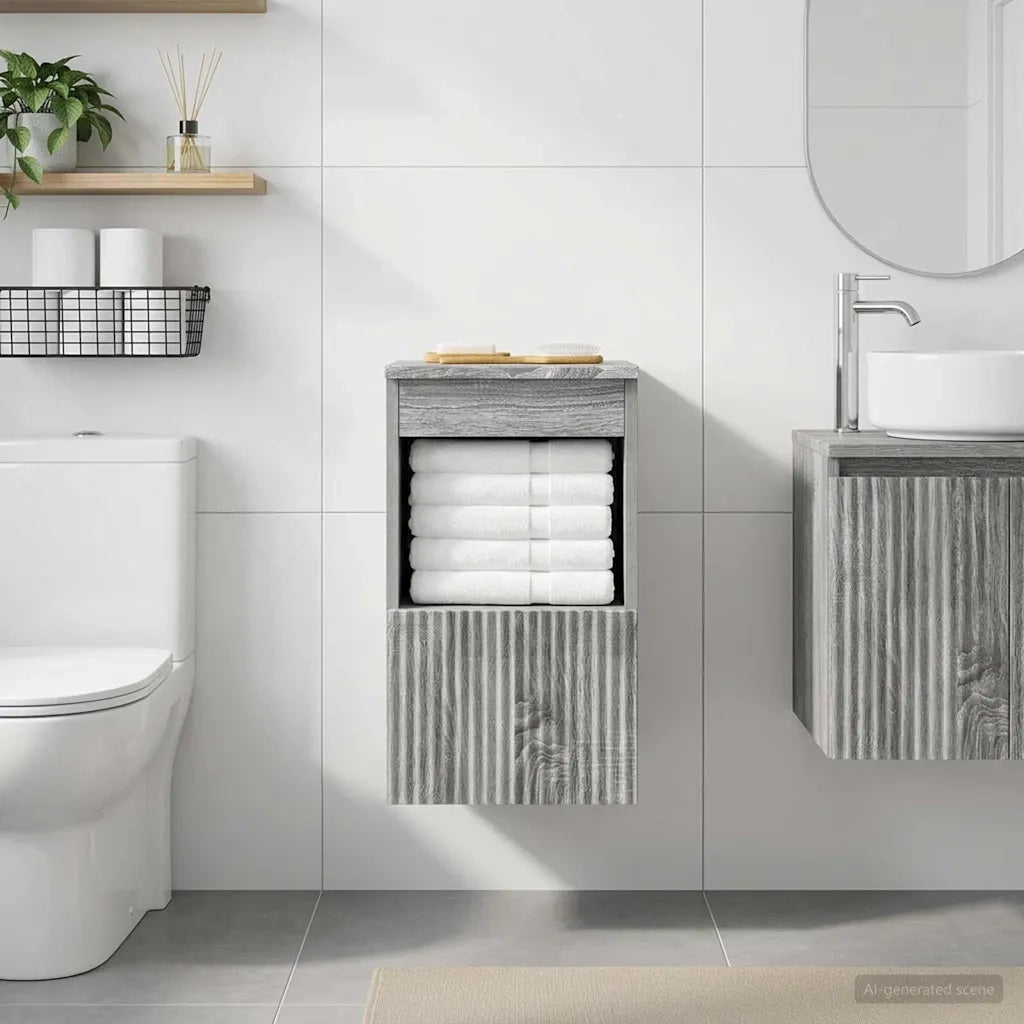 Mobile da Bagno Sonoma grigio 30 x 44,5 x 50 cm 890508