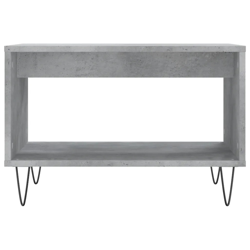 Tavolino da Salotto Grigio Cemento 60x50x40cm Legno Multistrato 829256