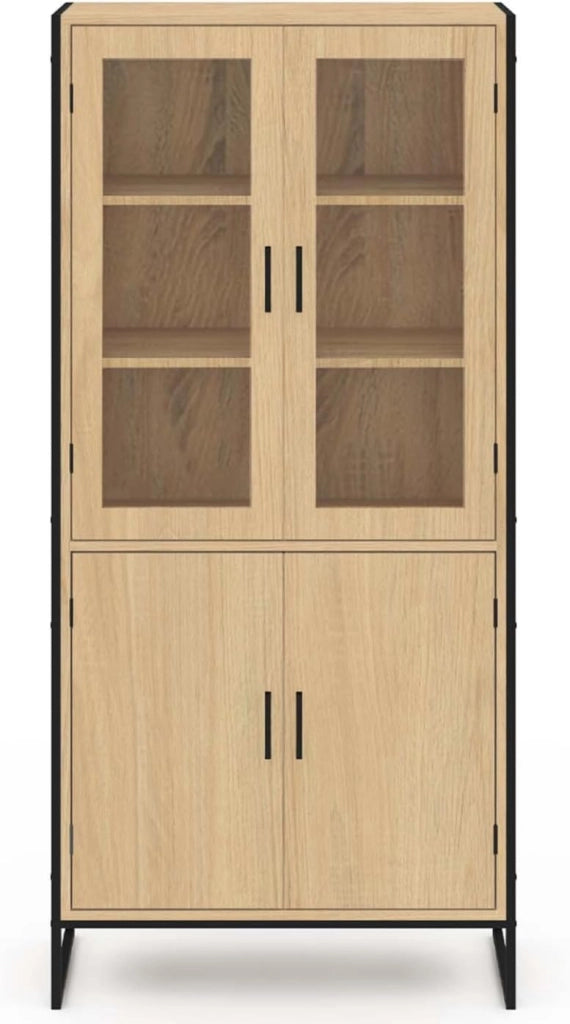 DETROIT Mueble de porcelana de diseño industrial de 4 puertas H. 176 cm
