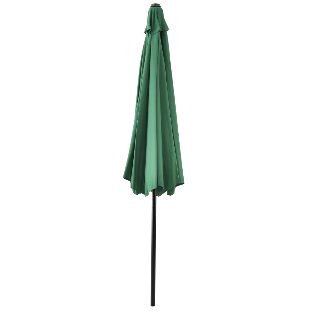 Ombrellone da giardino in poliestere e acciaio resistente ai raggi UV e impermeabile 300 cm verde 03_0005911