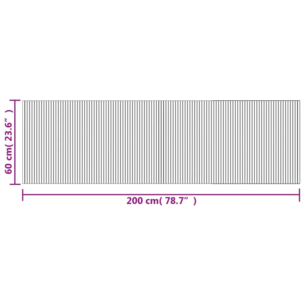 vidaXL Tappeto Rettangolare Naturale Chiaro 60x200 cm in Bambù
