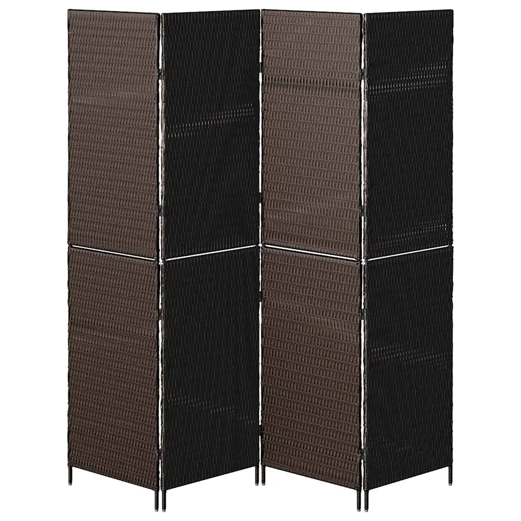 Divider per stanze | Paravento | Divisorio Ambienti Marrone 195 x 180 cm polyrattan