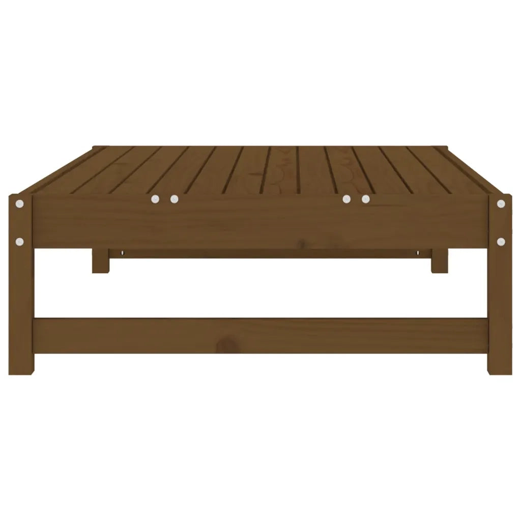 Poggiapiedi Giardino Marrone Ambra 120x80cm Legno Massello Pino 825712
