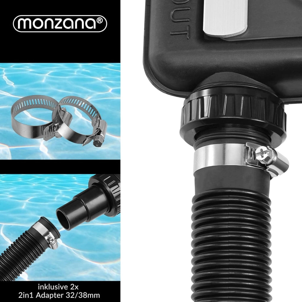 ® 2X Pannello Solare Termico Curvo da Piscina 112x55x14cm per 10000 L/h Tubo 32/38mm Regolabile Riscaldamento