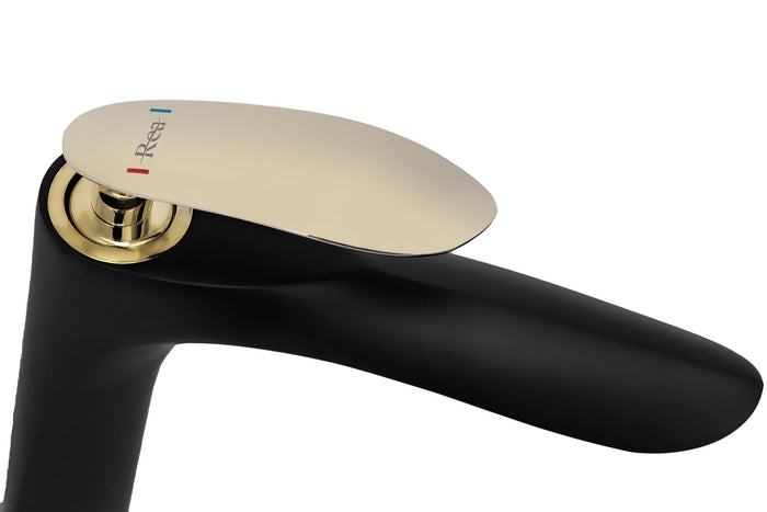 Rubinetto Da Lavabo Rea Orbit Black Gold Low
