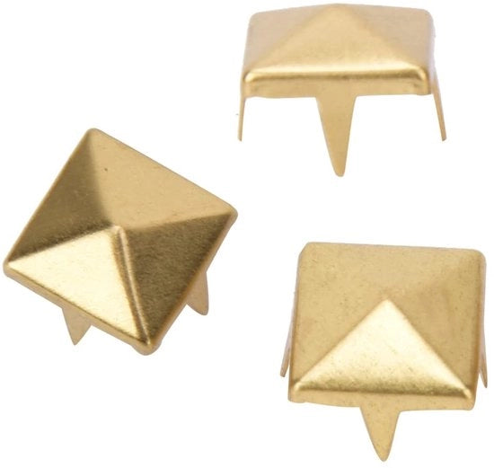 Nageli 100 Stuks - Stud 9 MM - Stud Messing Coperito - Accessori di Abbigliamento - Decorazione per Windjacks in Pelle - Attività Artigianali DIY