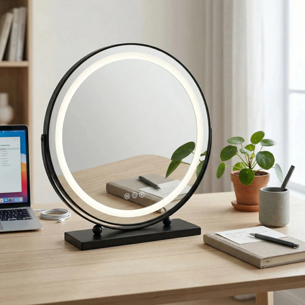 Specchio Led Make-up Black 50 Cm