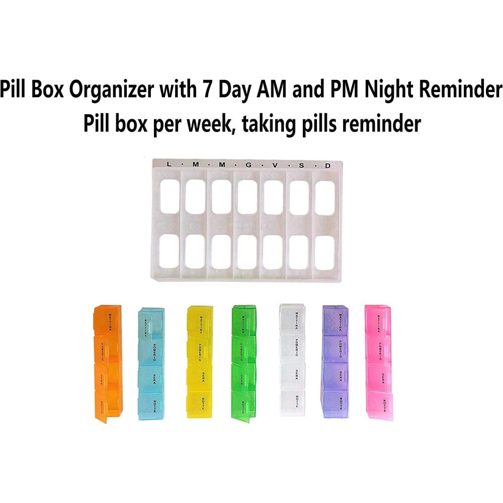 Trade Shop - Portapillole Porta Pillole Pill Box 7 Giorni Settimanale Mattina Pomeriggio Sera -