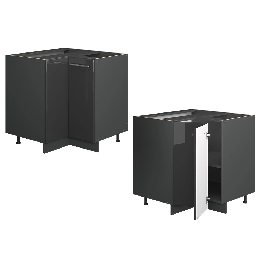 Vicco Mobile ad angolo cucina Antracite lucido 80.5 cm senza piano di lavoro