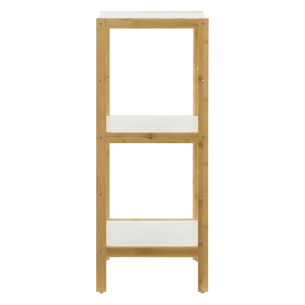 Scaffale portaoggetti in bambù 33 x 34 x 80 cm bianco naturale 03_0006977