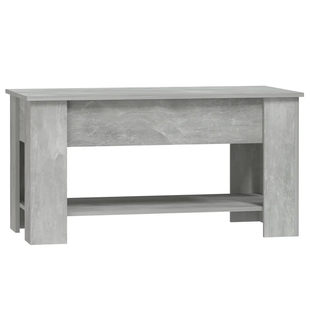 Tavolino salotto | Tavolino da caff¨¨ | Tavolino da Soggiorno Grigio Cemento 101x49x52 cm Legno Multistrato