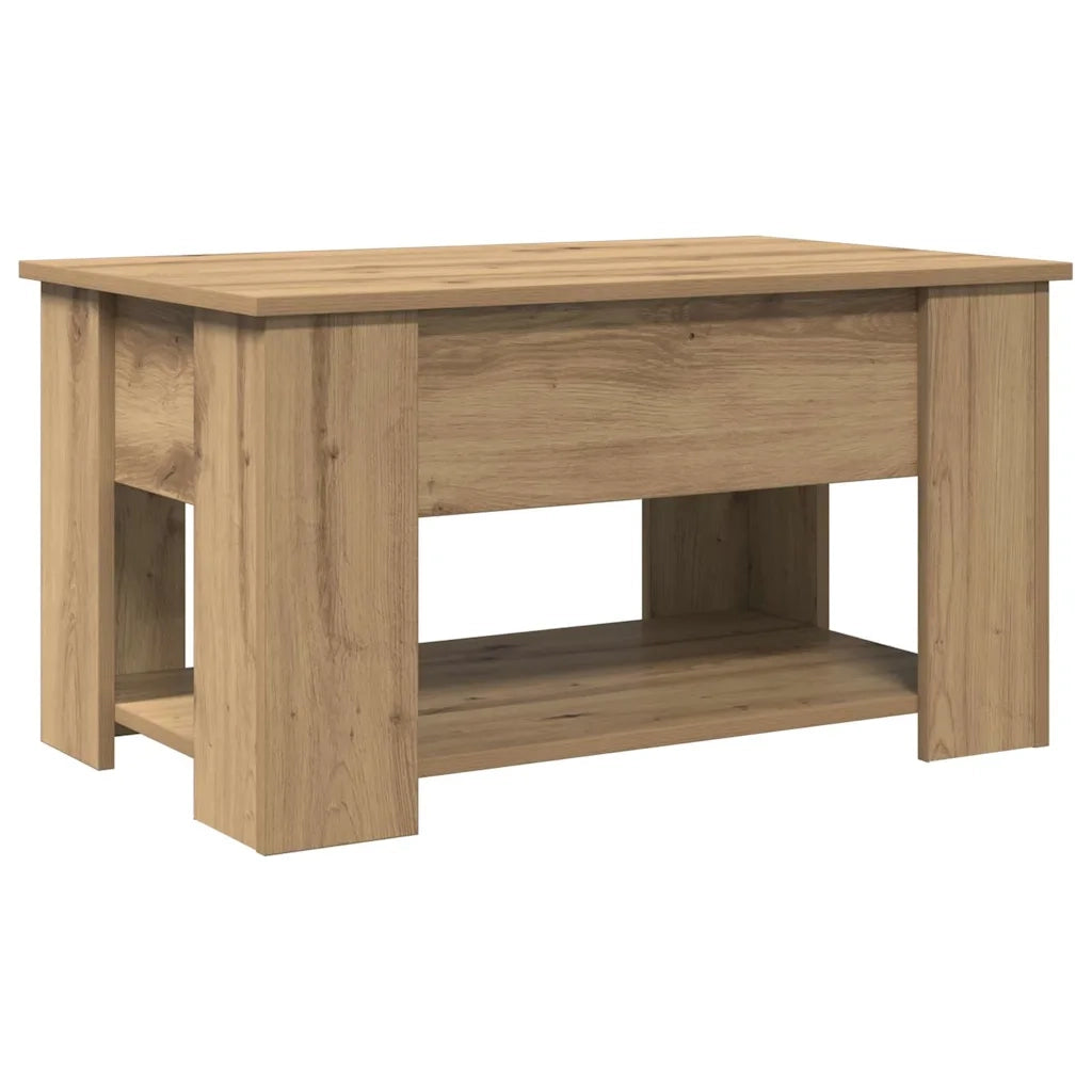 Tavolino da Salotto-Tavolino da soggiorno-Tavolo Rovere Artigianale 79x49x41 cm Truciolato
