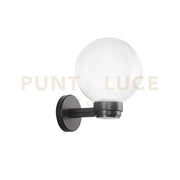 APPLIQUE POLLY TRASPARENTE MONTATURA NERA1 LUCE ATTACCO E27 IP44 20X24CM