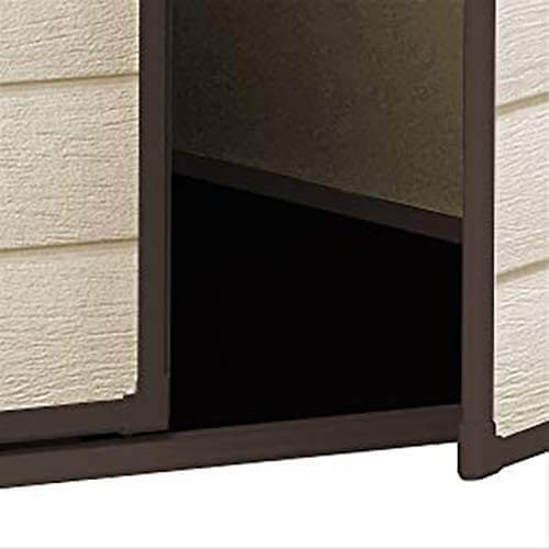 Casetta da Giardino Porta Attrezzi 185x152x226 cmin Resina Effetto Legno Keter Manor 6x5 Beige