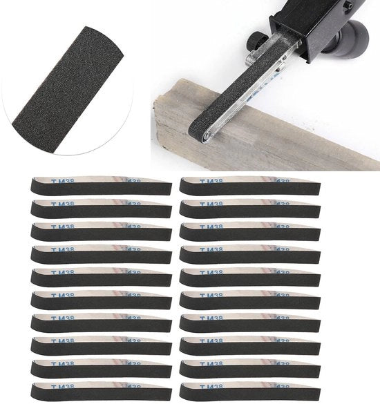 20 pezzi di setola abrasiva - alta qualità - 520 x 20 mm - per cinghia di abrasione - diverse grana - adatto per l'abrasione e la lisciatura