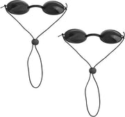 2 Paia Occhiali da Sole con Cinturino Adattabile in Gomma per Protezione da Blu Riscaldamento - Occhiale Protettivo Transparente per Blu Riscaldamento LED