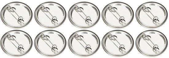 Etichetta per Badge 200 pezzi - Componenti di chiusura - Spilla metallica - Sigillatura trasparente - Ospite per carta di identità - Materiale resistente