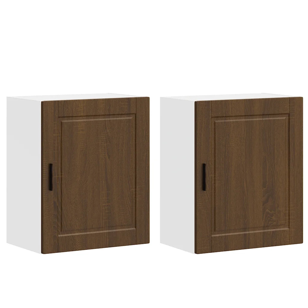 vidaXL Pensili da Cucina 2 pz Porto Rovere Marrone Legno Multistrato