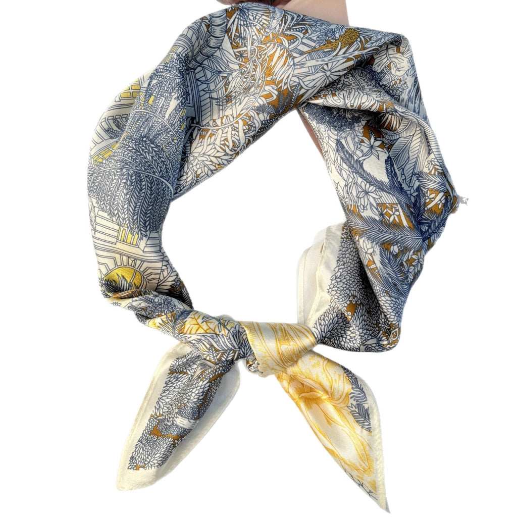 Sciarpa versatile ed elegante color champagne