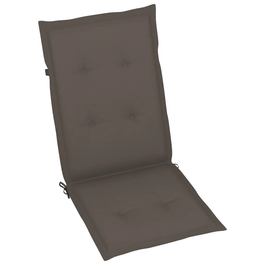Sedie da Giardino Reclinabili 2 pz con Cuscini Massello Acacia cod mxl 9214