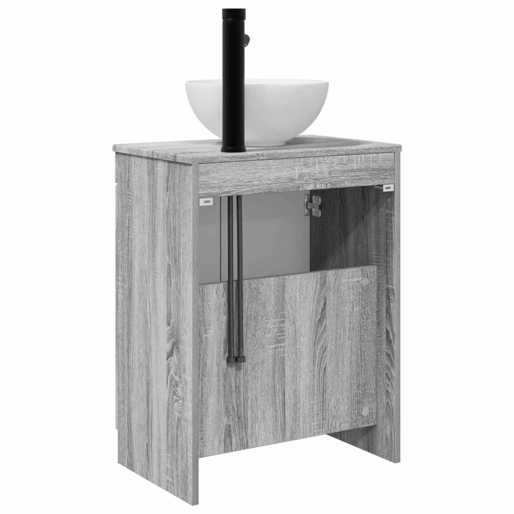Mobile da bagno con lavabo Sonoma grigio 54 x 35 x 83 cm 890144