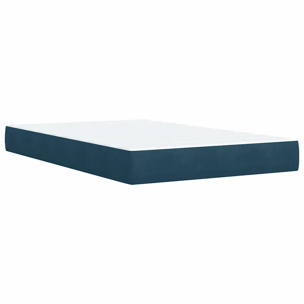 Giroletto a Molle con Materasso Blu 120x190 cm in Velluto 3289990